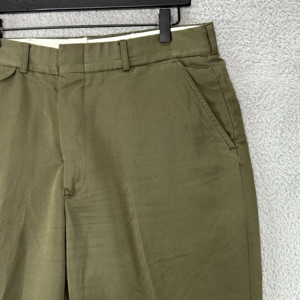 Vintage Orvis Melton Cloth Pants Size 34x32 Dark Green Made in USA‎ Pockets
